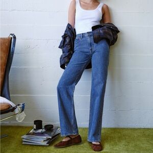 High Rise 90s Relaxed Jean Abercrombie & Fitch MEDIUM MARBLE, 25 X-SHORT